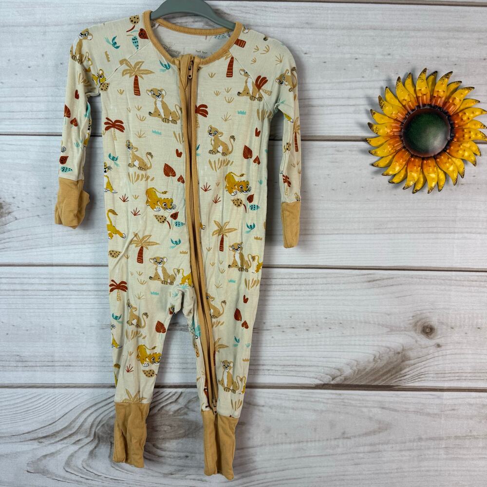 Little Sleepies Disney The Lion King OG Convertible Zippy Pajamas 3-6 Months